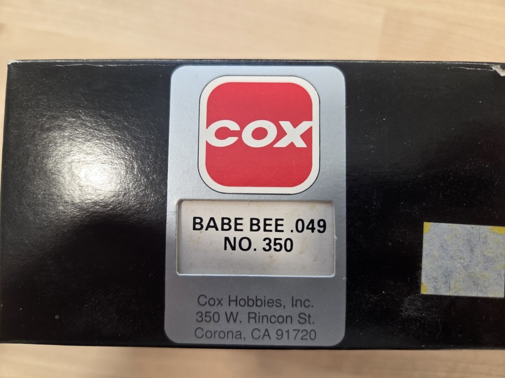 Vintage COX Babe Bee 049 Model Airplane Engine NOS