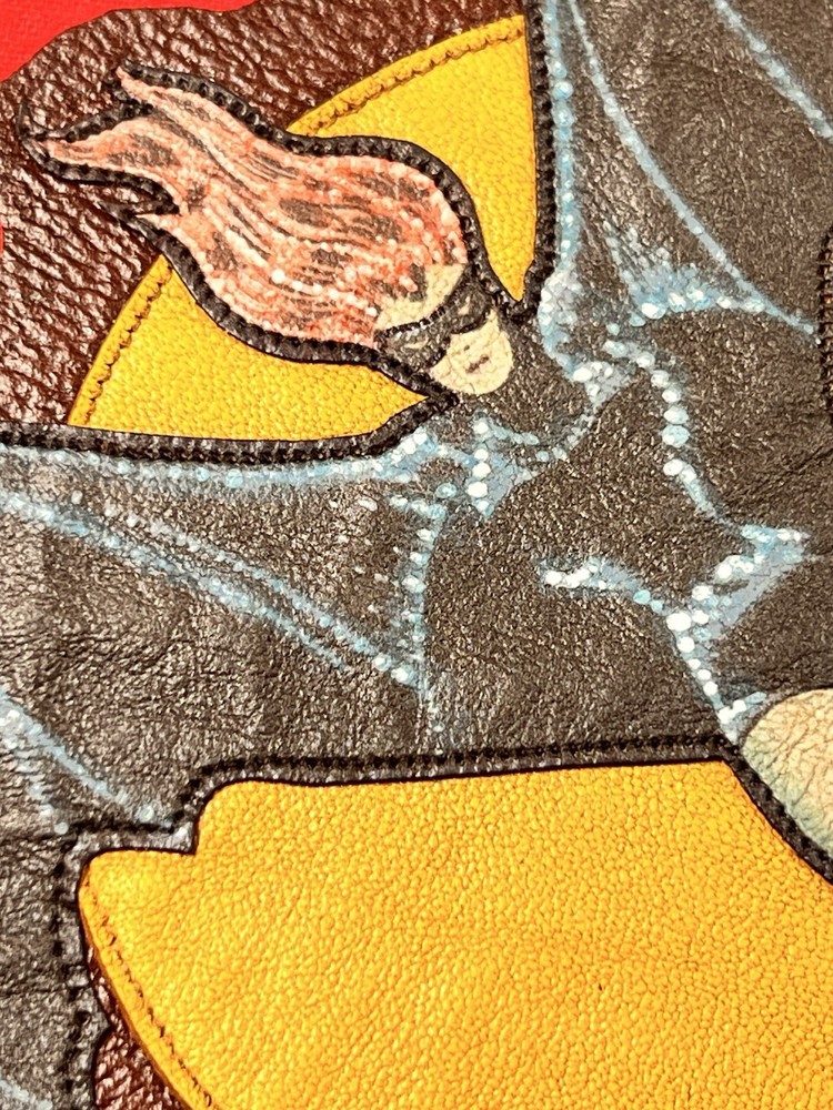 WWII "VF(N) -90" ("Bats") USN Night Fighter LEATHER JACKET PATCH, Multi-layer