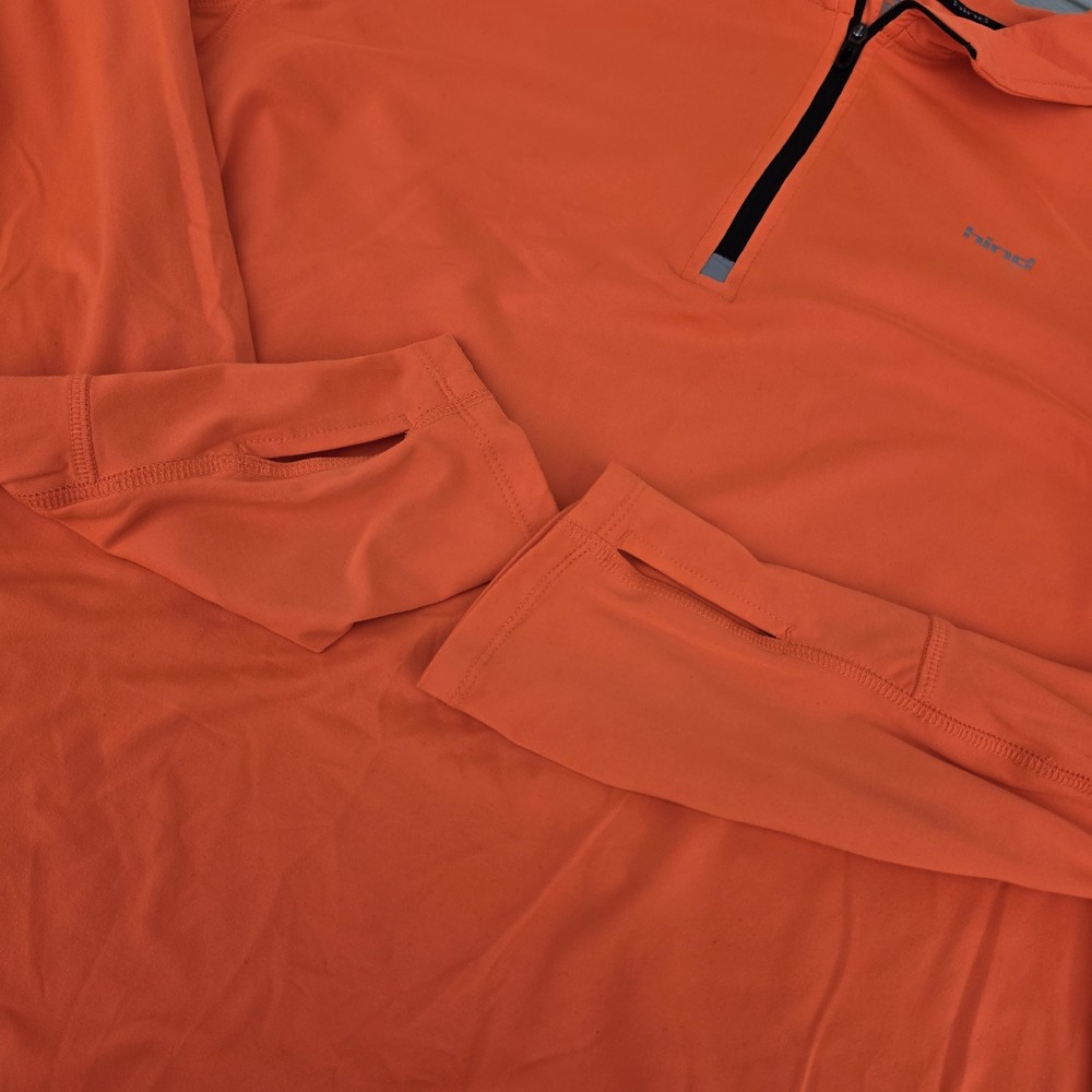 Hind Men's Half Zip Performance Running Jersey Orange Size Medium