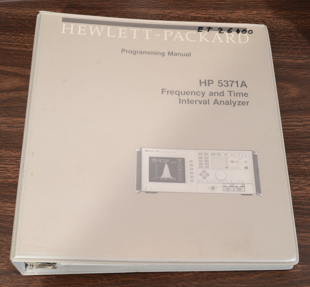 HP 5371A FREQUENCY TIME ANALYZER PROGRAMMING MANUAL