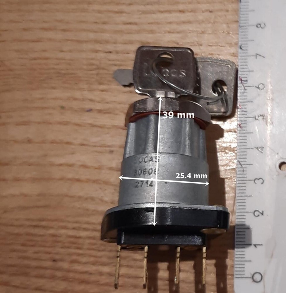 Ignition lock + key + switch. 30608. Lock, Key & Switch
