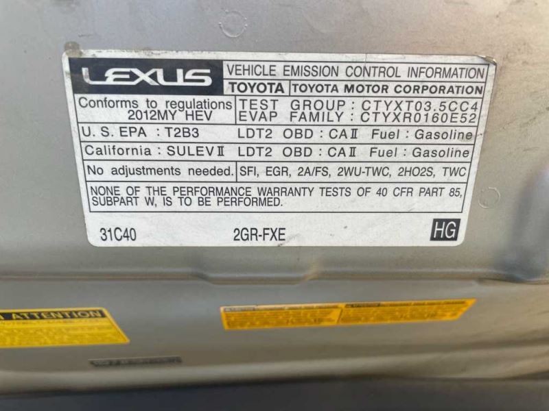 2012 LEXUS RX450H PASSENGER FRONT DOOR LOCK ACTUATOR