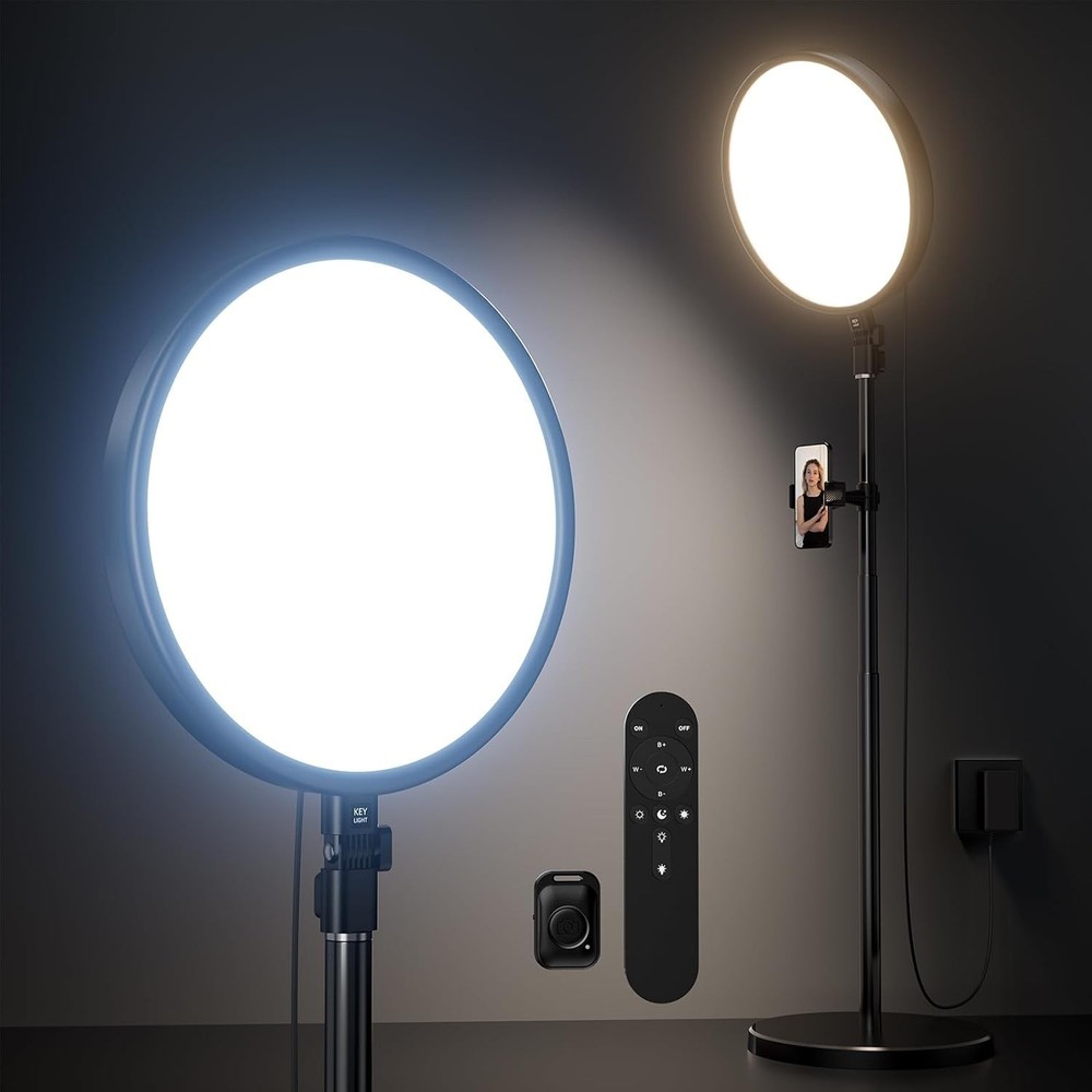 Bright 6500K Studio Ring Light for Content Creators