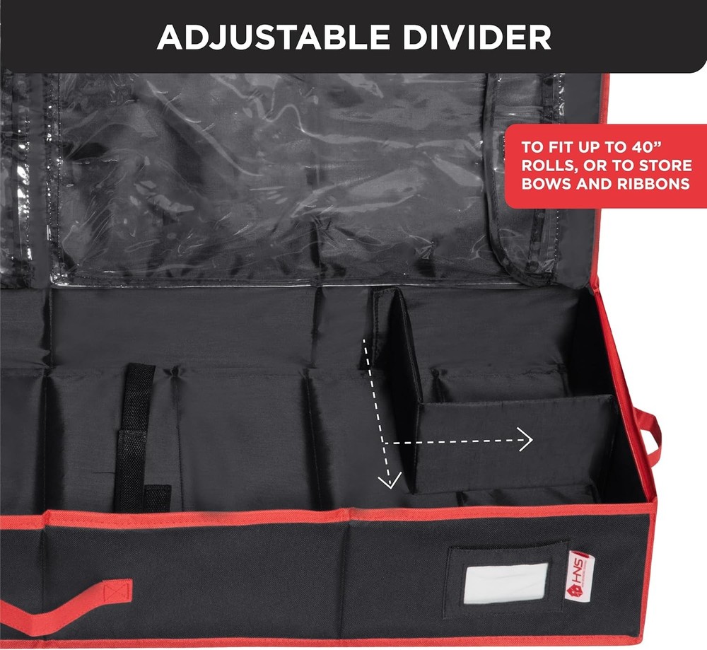 Premium Wrapping Paper Storage Container -Durable Material 600D tear-proof