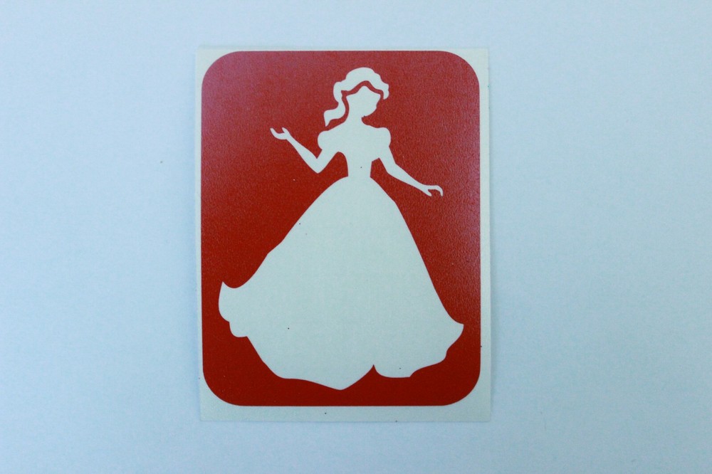 Princess Glitter Tattoo Stencils