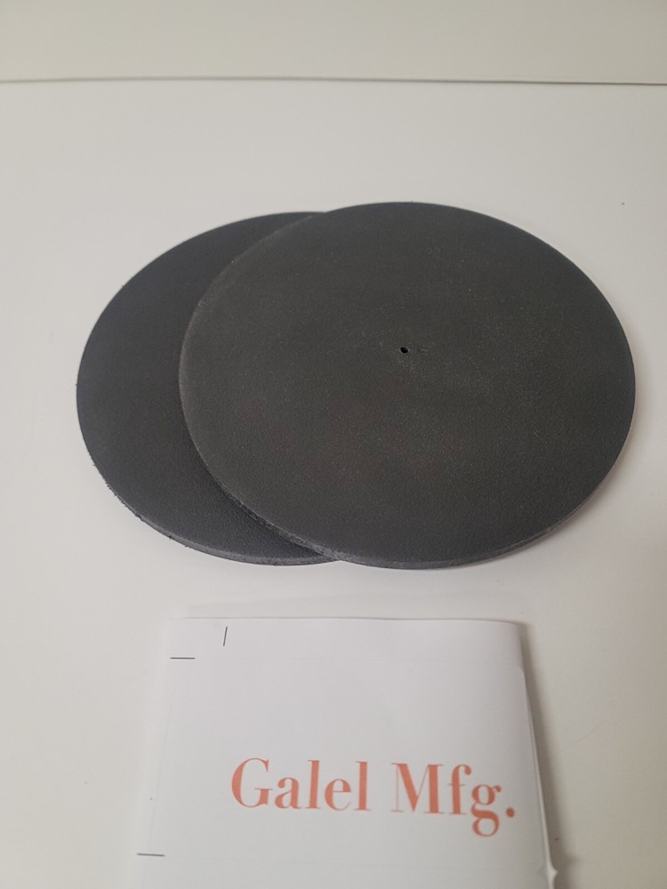 (2 pack) 1/4” King Starboard Black Round Flat Disk Diameter 6.5”