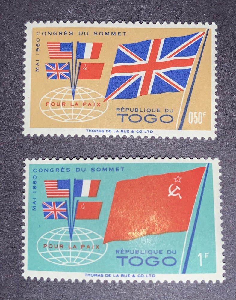 Togolese Stamp set (2), H. E. Harris & Co., ca 1960, Complete Set, Mint, Rare