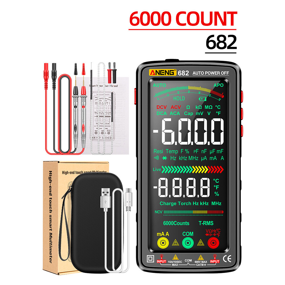 ANENG 683 682 681 Smart Digital Multimeter AC/DC Capacitance Meter Diode Tester