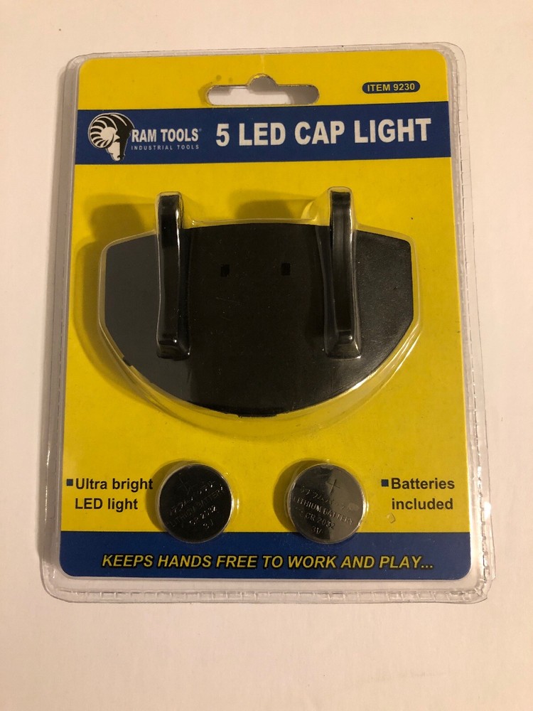 Ram Tools 5 LED Cap Light New Sealed With Batteries