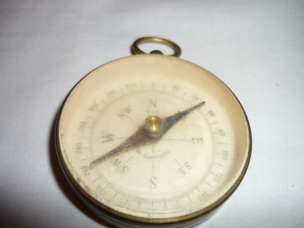 Vintage brass compass Made in W. Germany