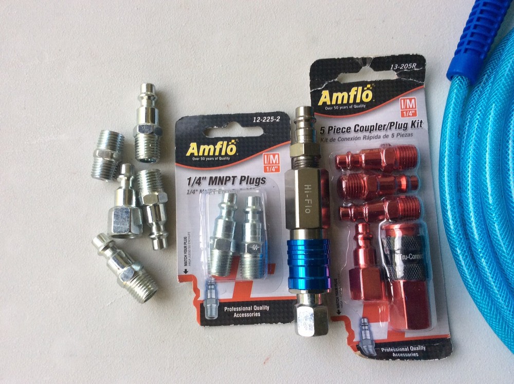 AMFLO HOSE 25” 300 PSI and Assorted Plugs