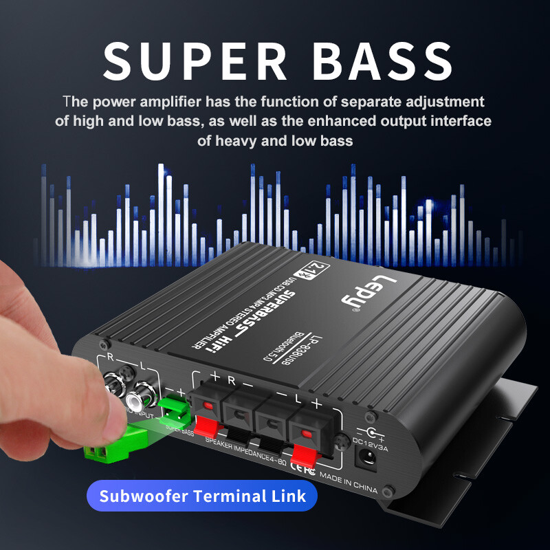 Mini 126W HIFI Sound System: USB/RCA Inputs & 4-8Ω Speaker Compatibility