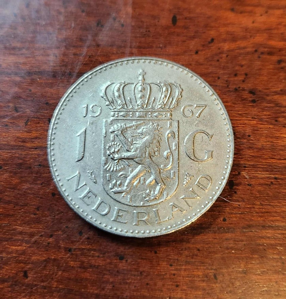 Netherlands 1 Guilder Coin 1967