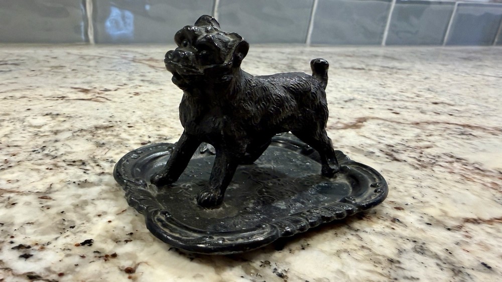 Antique Cast Iron Dog Ash Tray