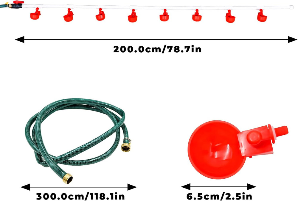 Chicken Coop Accessories – Complete Automatic PVC Pipe Watering System Kit with