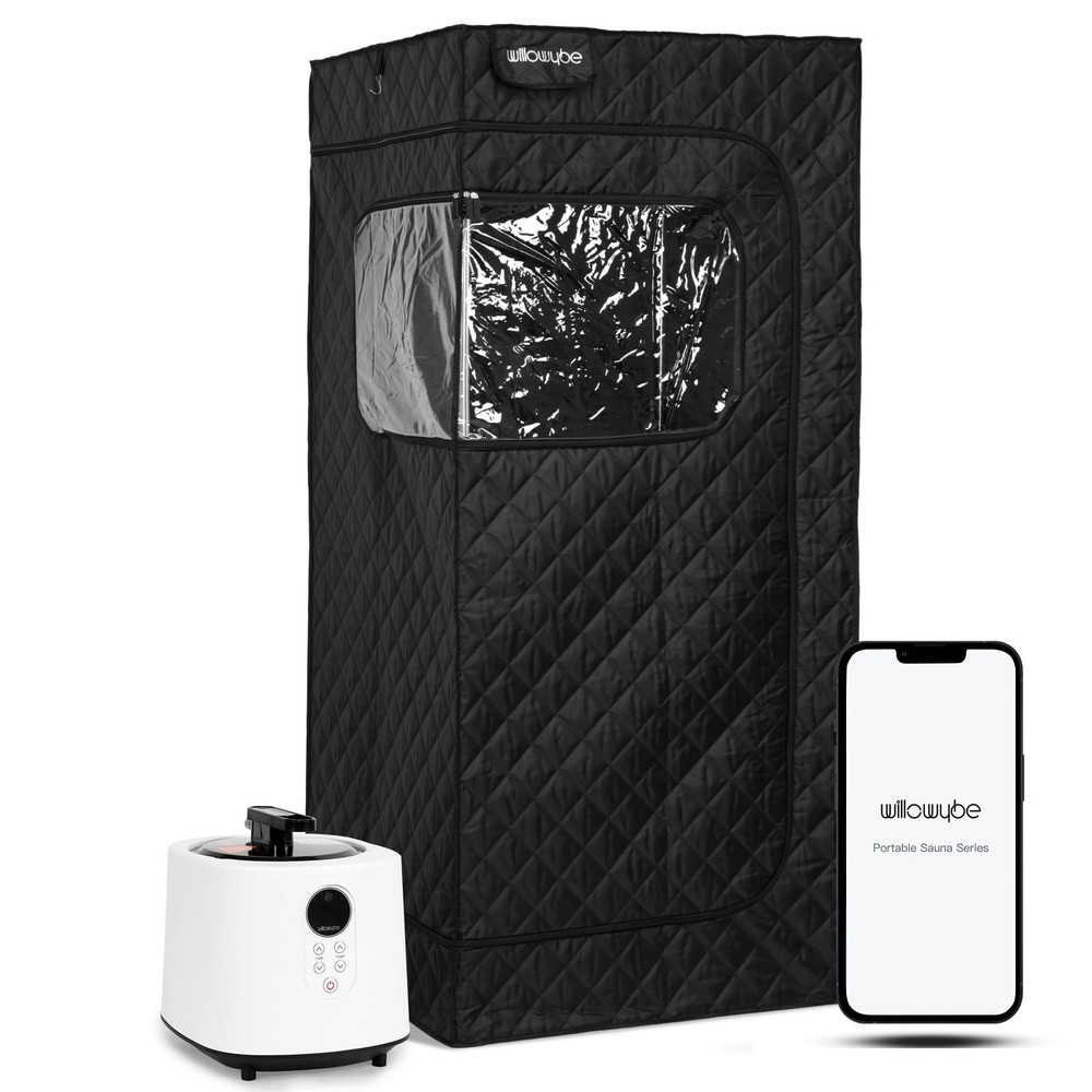 WILLOWYBE Portable Steam Sauna with Bluetooth Control, 4L KingPower Steamer, ...