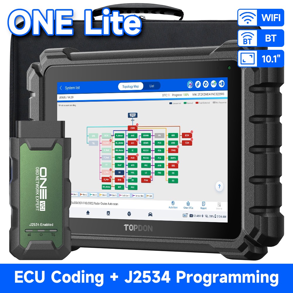 TOPDON ONE Lite Bidirectional J2534 Programming Online Coding Diagnostic Scanner