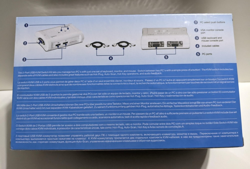 Trendnet TK-207K 2-Port USB KVM Switch Kit