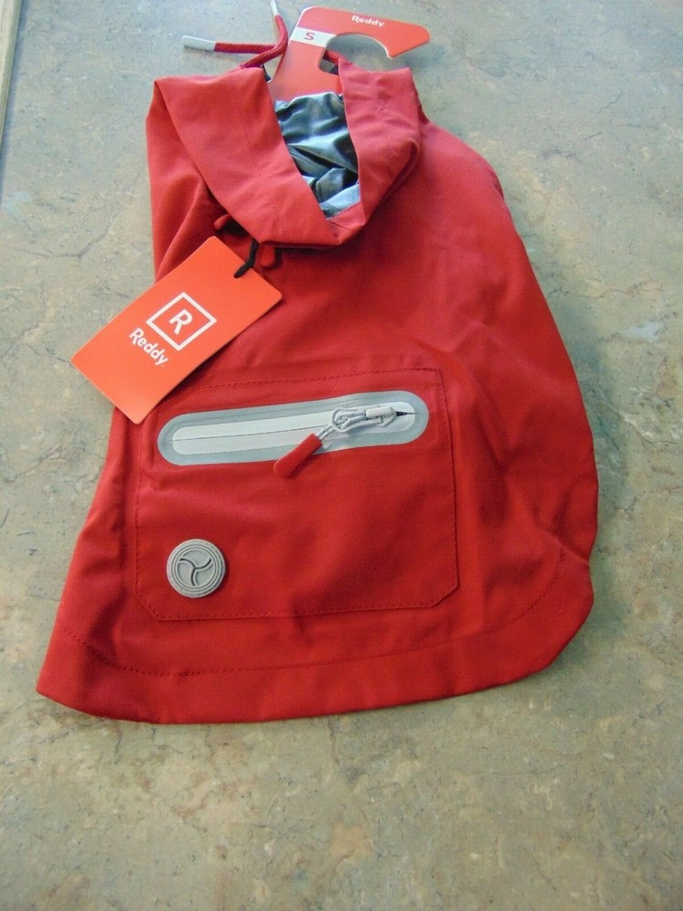 ReddyPets Dog Raincoat, Red, Size Small, Waterproof, Hooded