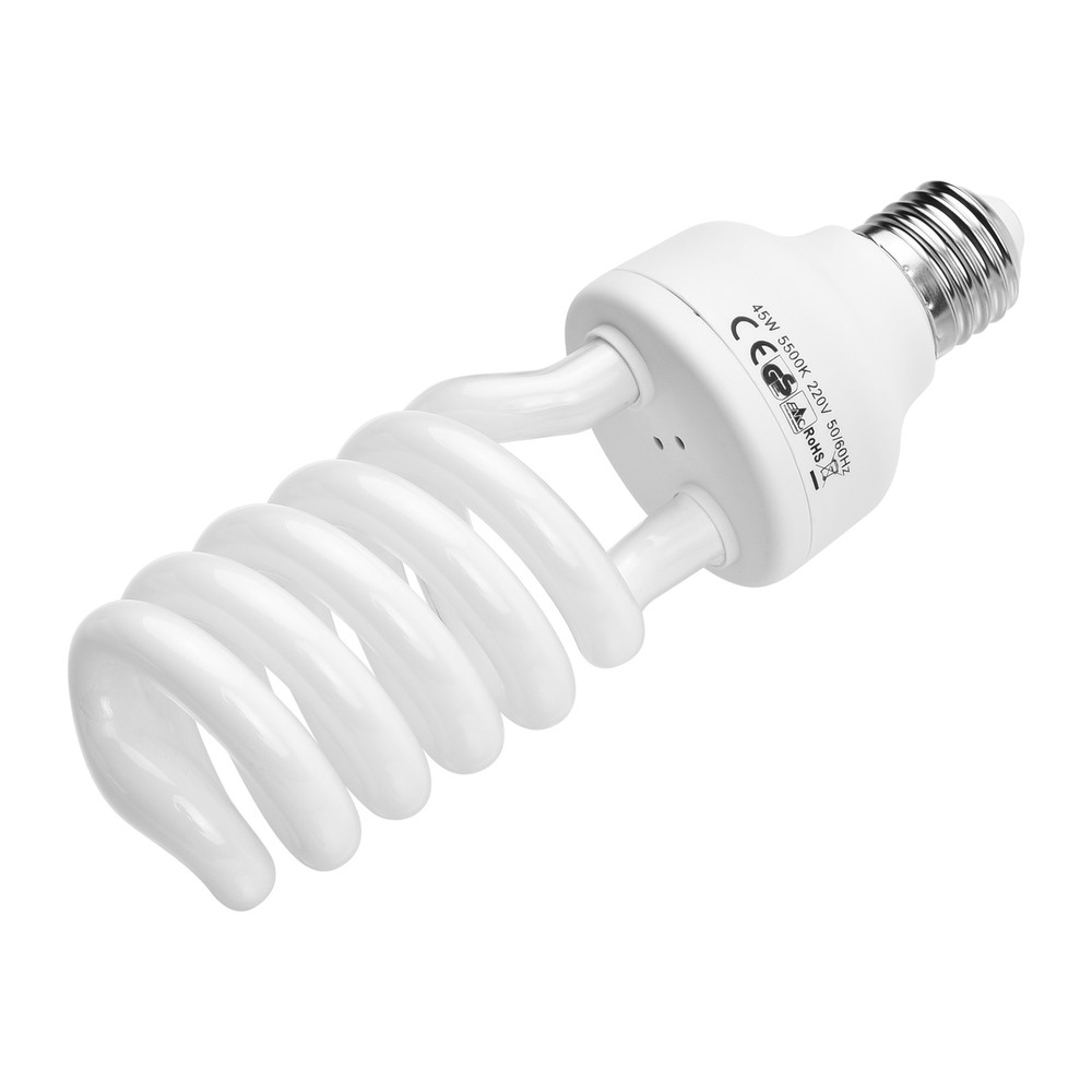 Spiral Fluorescent 45W 5500K Daylight E27 Socket for J8G2