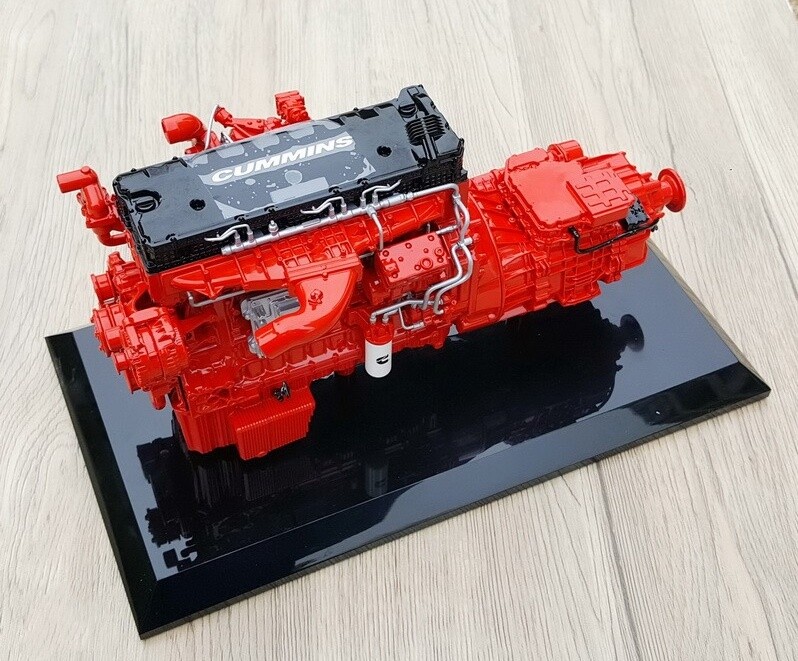 1:10 Cummins M15 Engine Transmission Construct Machine Equipment Diecast Model