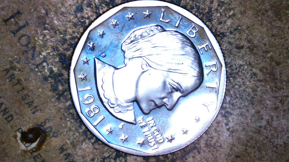 1981 S-PROOF SUSAN B. ANTHNY TYPE2- WIDE RIM=140