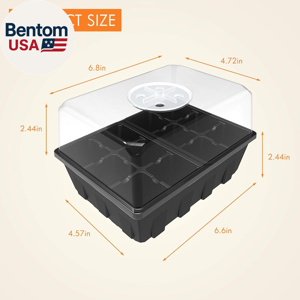 3 Pack Seed Starter Tray Germination Kit, Seed Starter Kit with Adjustable Humid