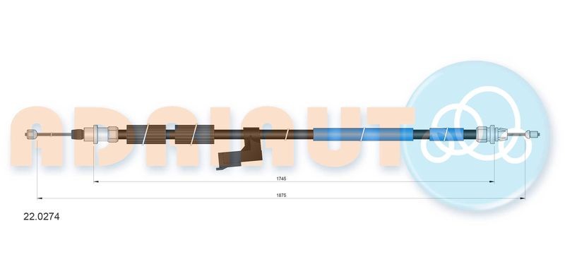 Cable Pull, parking brake ADRIAUTO 22.0274