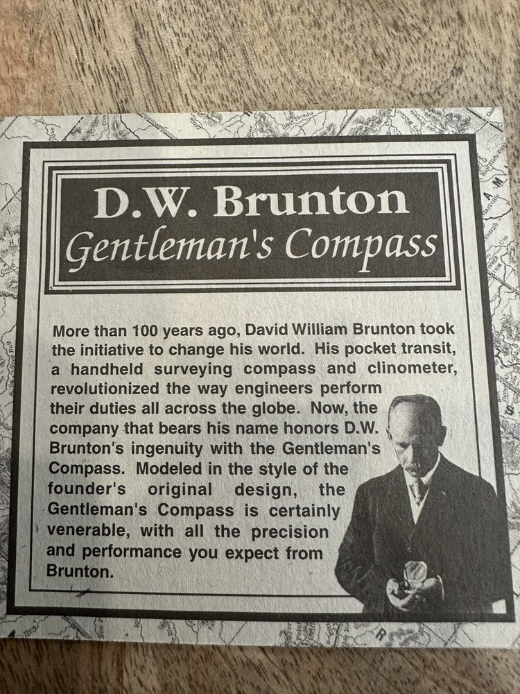 Brunton pocket compass with box new