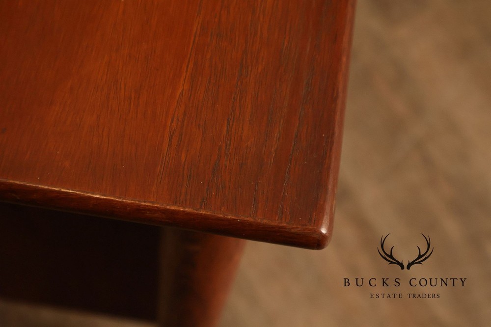 Arne Vodder Attributed Danish Modern Teak Drop Leaf Desk