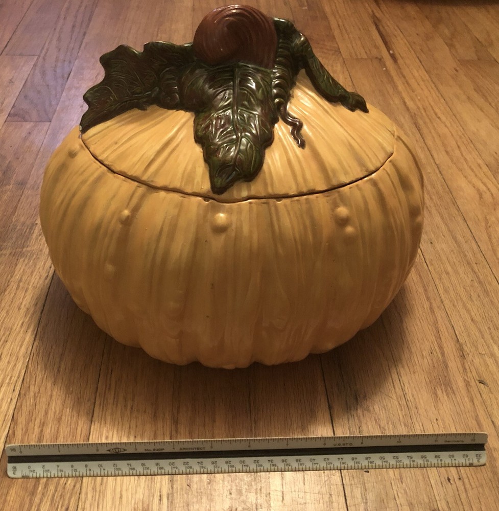ceramic pumpkin vintage mayco