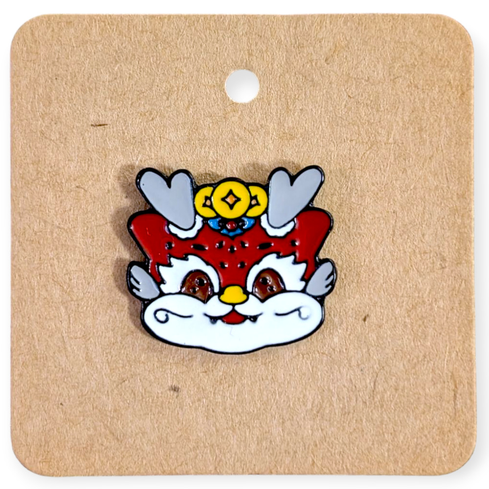 Cryptids Enamel Pin: Chibi Red Dragon