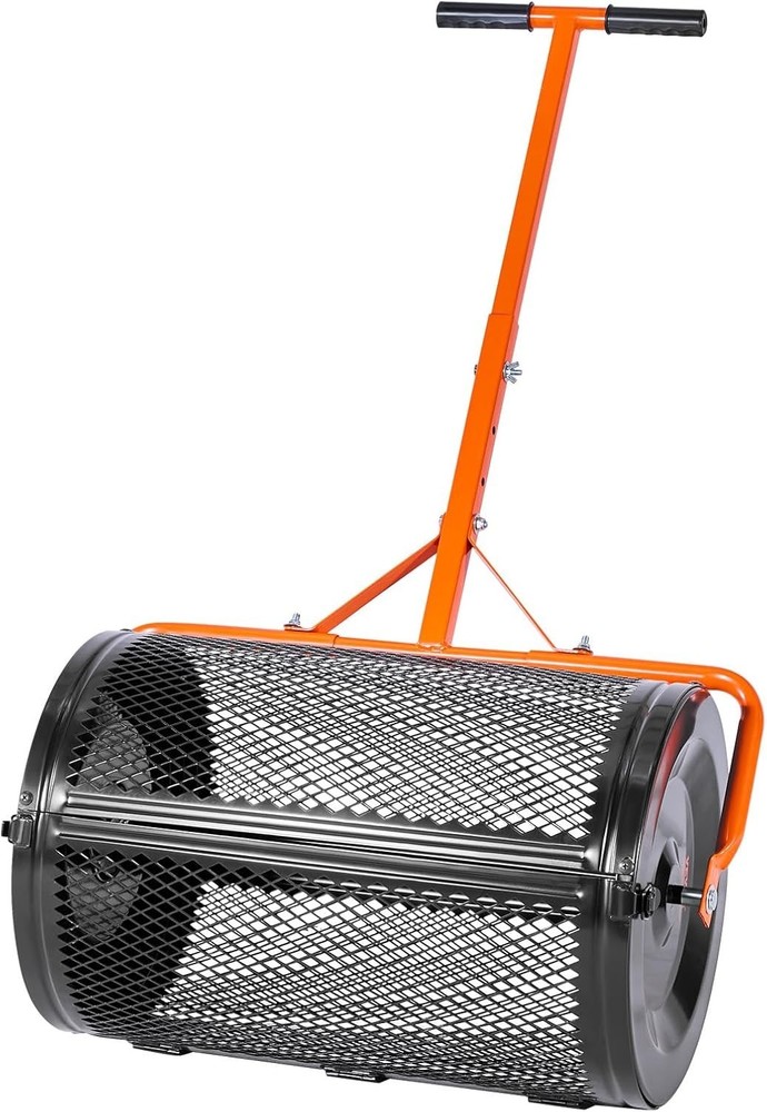 Durable Powder-Coated Peat Moss Roller with Adjustable T-Handle - 2.66 cu ft