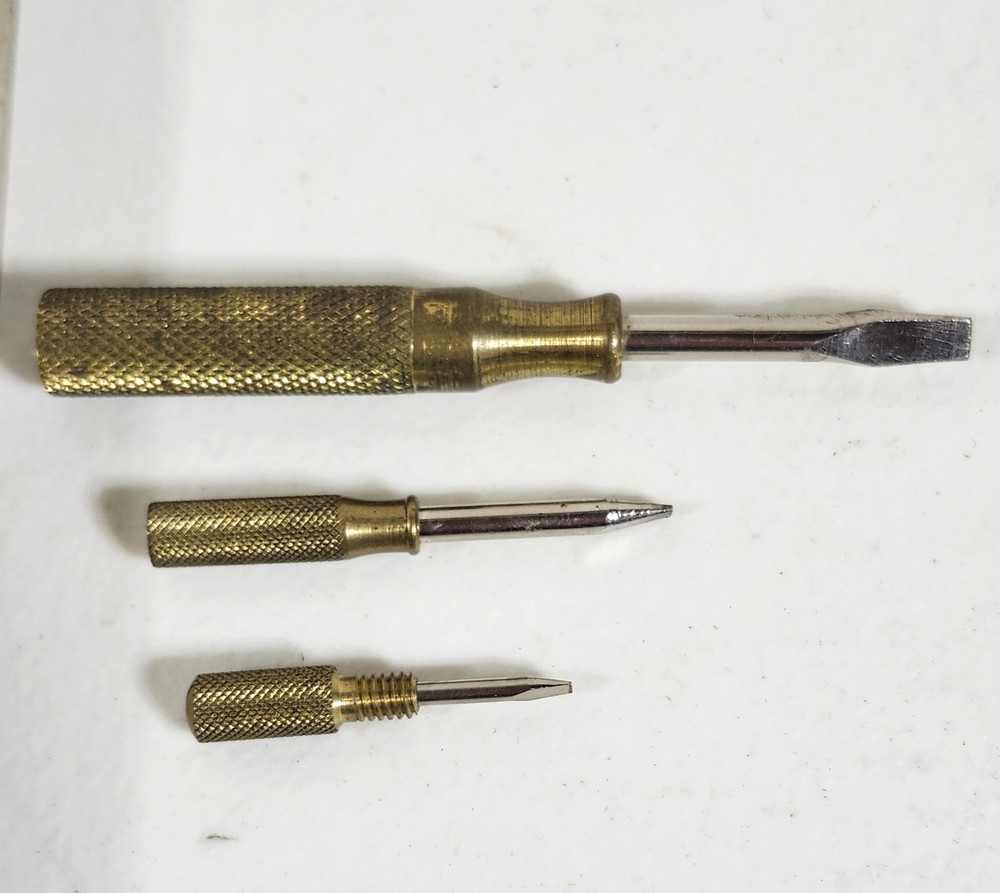 Toolmaker Produced Brass Head Hammer with Screwdrivers Inside Handle