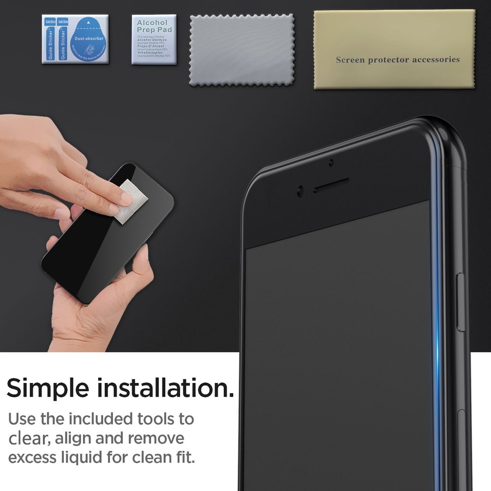 4x Full Coverage Clear Tempered Glass Screen Protectors For iPhone SE 2020/2022