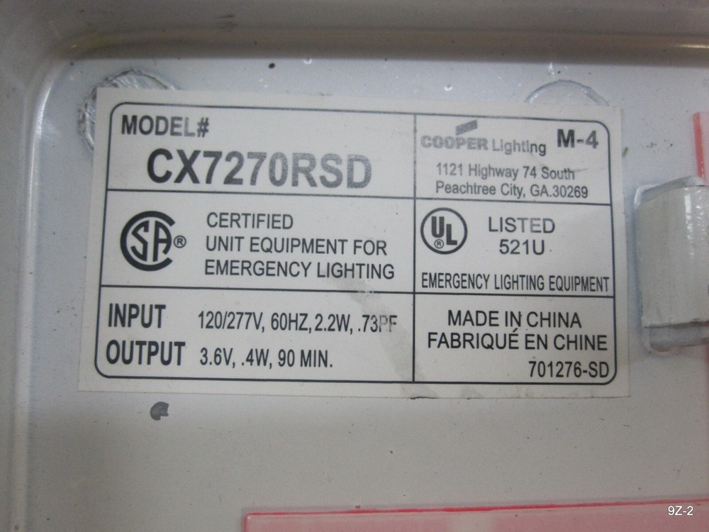 Exit Face Plate For Lumark 12" 2-Light Utility Fluorescent Emergency Exit Light