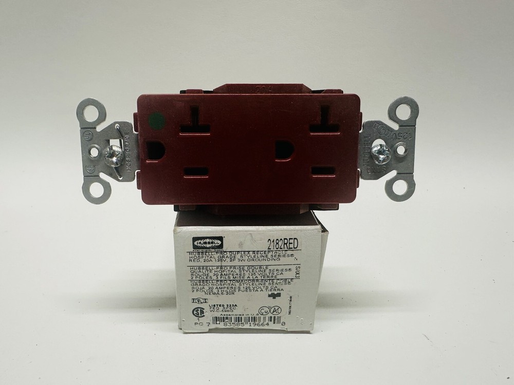 NEW Hubbell 2182RED Receptacle