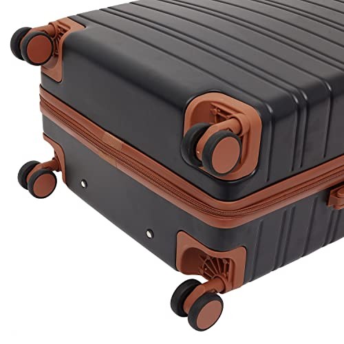 2PC Navigate Luggage Set 20" Carry-On Black