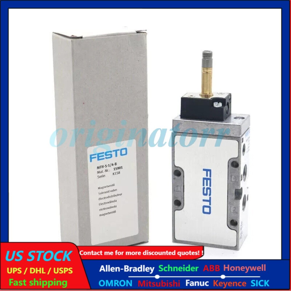 New MFH-5-1/4-B Festo 15901 Fast Shipping Air Solenoid Valve