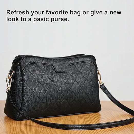 Leather Purse Strap Replacement Black Leather Crossbody Strap Adjustable