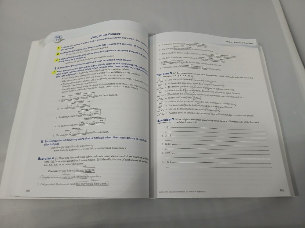 Abeka Grammar And Composition IV Fourth Edition Student Used Textbook