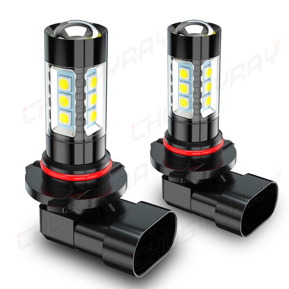 9145 9140 H10 LED Fog Driving Light Bulb Super Bright White 1600LM 6000K 80W 2x