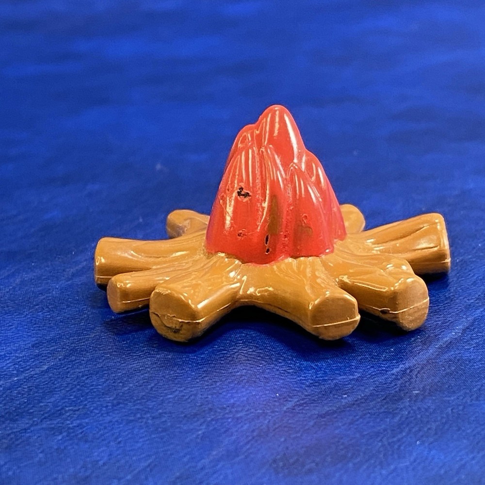 Molded Plastic Toy Campfire Bonfire RV Camping Unknown Playset Replacement