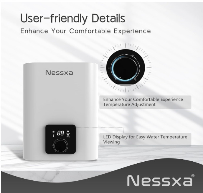 Calentador de Agua Eléctrico 2.65 Gal 1500W Bajo Fregadero Cocina Baño. Nuevo