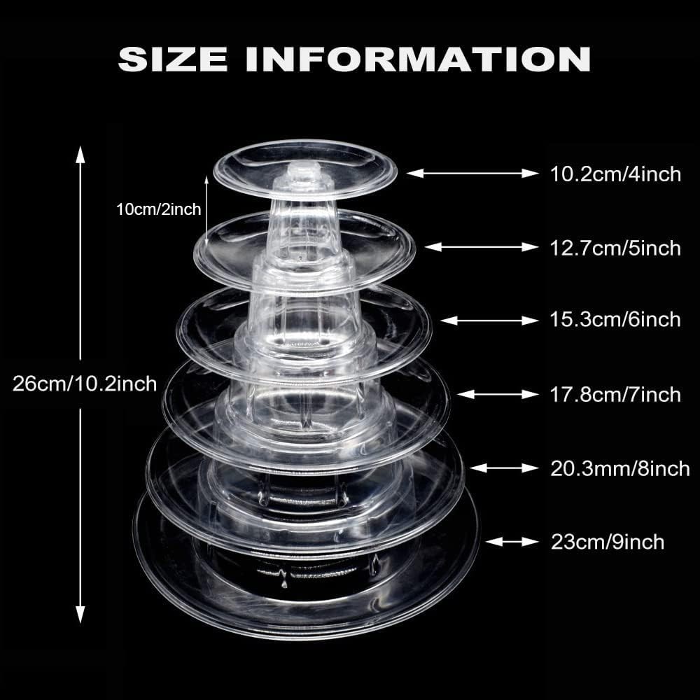 6 Tier Macaron Tower Stand Round Dessert Display Rack