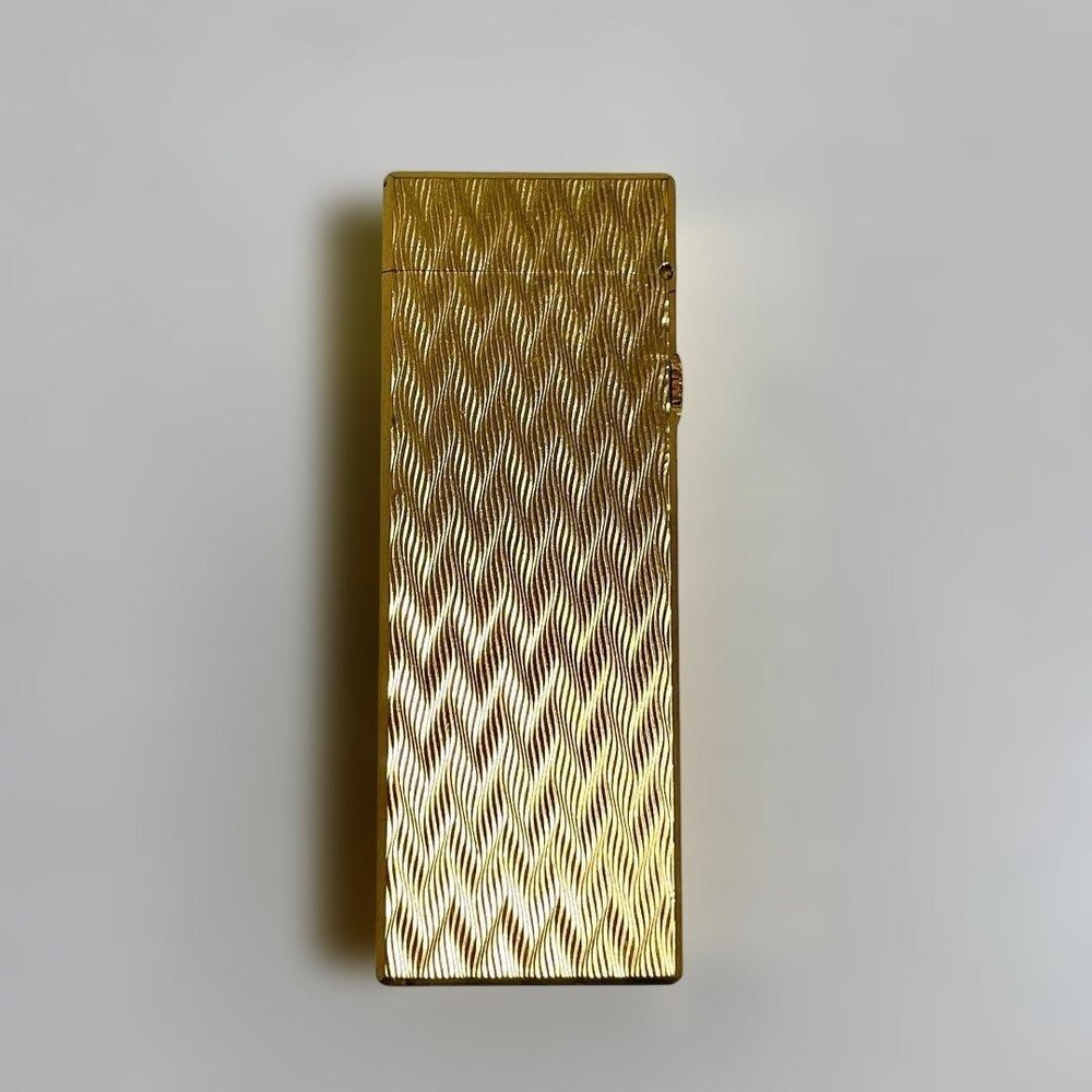 DUNHILL ROLLAGAS LIGHTER GOLD WAVES PATTERN