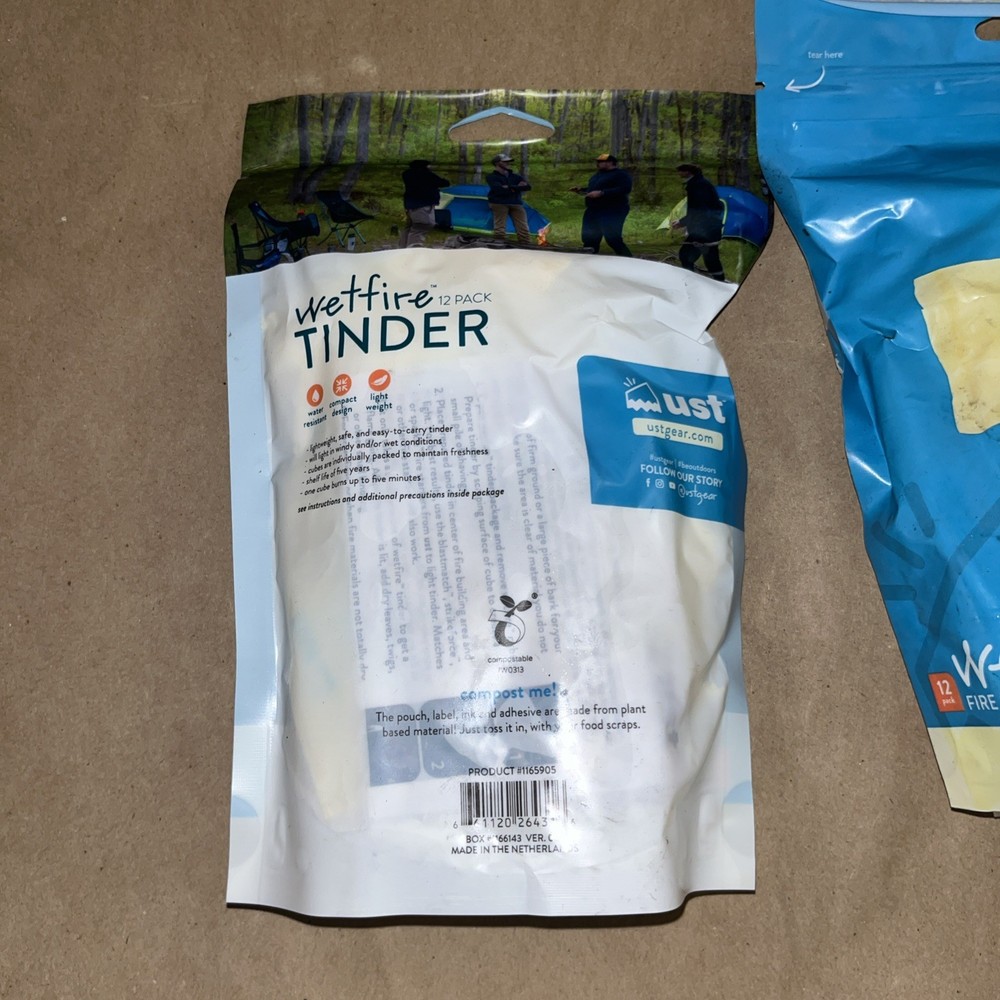 2 Pack Ust WetFire Fire Starting Tinder
