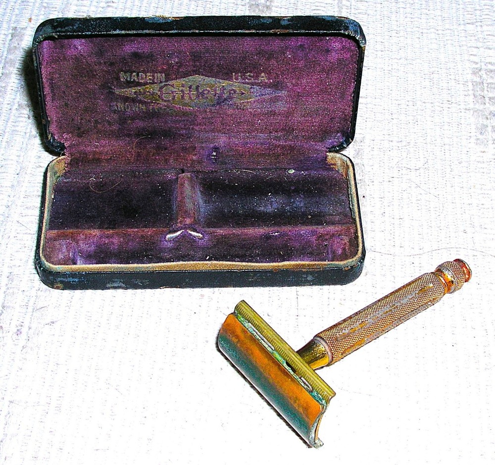 Antique Gillette Shaving Razor Kit