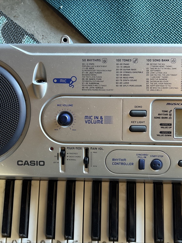 Casio LK-45 Electronic Keyboard Key Lighting System Tested And Works