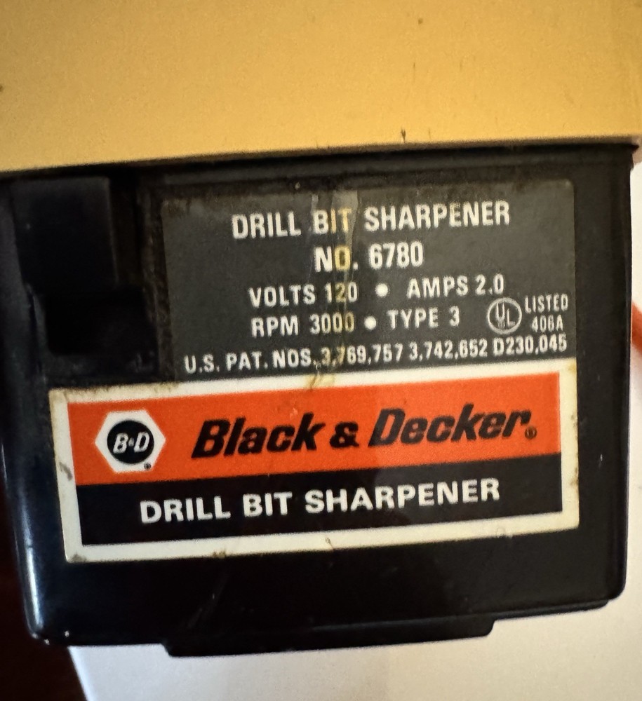 Vintage Working Black & Decker, DRILL BIT SHARPENER No. 6780